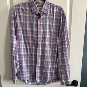 Faherty Casual Plaid Shirt - Blue and Pink